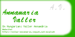 annamaria valler business card