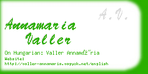 annamaria valler business card